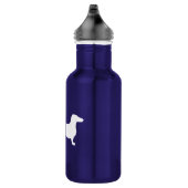 Weiße Dackel Trinkflasche (Rechts)