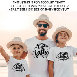 Weiße Daddy und ich passen Vater Tochter zusammen Kleinkind T-shirt