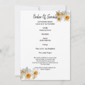 Weiße Daffodil Feier des Lebens Fotokarte Ankündigung (Rückseite)