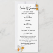 Weiße Daffodil Feier des Lebens Fotokarte Einladung (Rückseite)