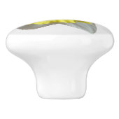 Weiße Daffodil  Keramikknauf (Seitenansicht)