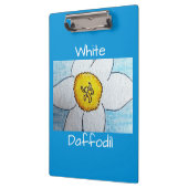 Weiße Daffodil Klemmbrett (Links)