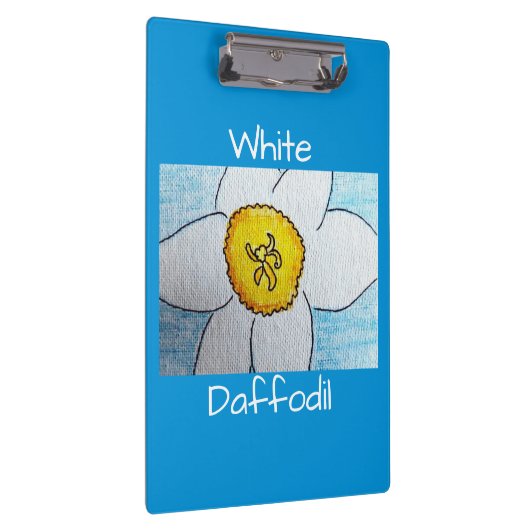 Weiße Daffodil Klemmbrett (Rechts)