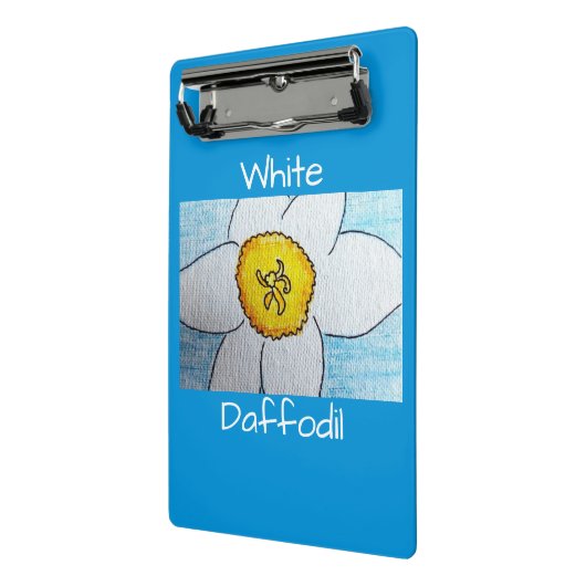 Weiße Daffodil Mini Klemmbrett (Gewinkelt2)