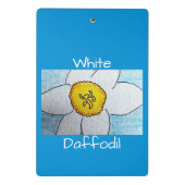 Weiße Daffodil Mini Klemmbrett (Rückseite)