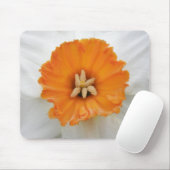 Weiße Daffodil Mousepad (Mit Mouse)