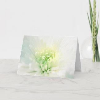 Weiße Dahlia mit grüner Mitte bei jedem Anlass Karte