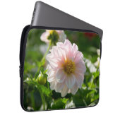 Weiße Dahlie im Foto Laptopschutzhülle (Vorne Rechts)