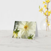 Weiße Dahlie Karte (Gelbe Blume)
