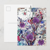 Weiße Dahlie Postkarte (Vorne/Hinten)