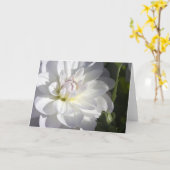 Weiße Dahliegrußkarte Karte (Gelbe Blume)