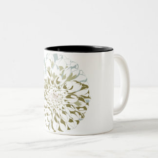 Weiße Dahlien-Kaffeetasse Zweifarbige Tasse