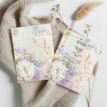 Weiße Dahlien mit pastellfarbenen Lila Akzenten