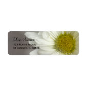 Weiße Daisy auf grauer Rücksendeadresse (Vorne)