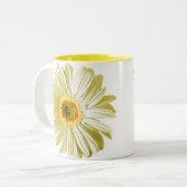 Weiße Daisy-Blume anpassbar Zweifarbige Tasse (Vorderseite Links)