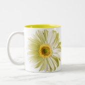 Weiße Daisy-Blume anpassbar Zweifarbige Tasse (Links)