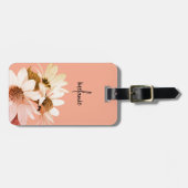 Weiße Daisy-Blume - Benutzerdefinierter Text- und  Gepäckanhänger (Vorderseite horizontal)
