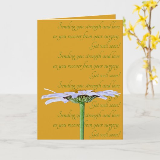 Weiße Daisy-Blume Gelbe Operation wird gut Karte (Gelbe Blume)