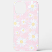 Weiße Daisy-Blume Rosa Bläschen Case-Mate iPhone Hülle (Rückseite)