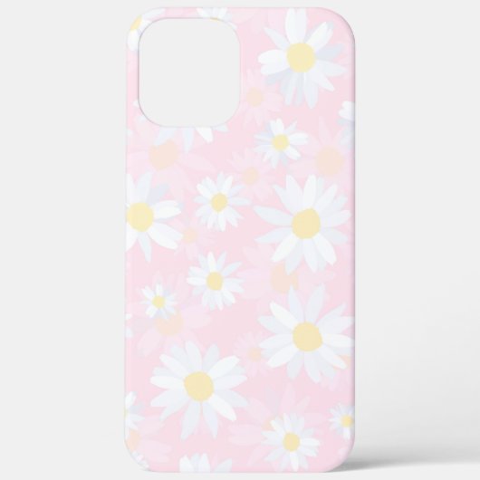 Weiße Daisy-Blume Rosa Bläschen Case-Mate iPhone Hülle (Rückseite)