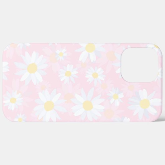 Weiße Daisy-Blume Rosa Bläschen Case-Mate iPhone Hülle (Rückseite / Rechts)