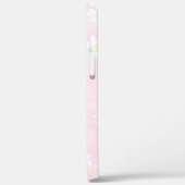 Weiße Daisy-Blume Rosa Bläschen Case-Mate iPhone Hülle (Rückseite / Links)