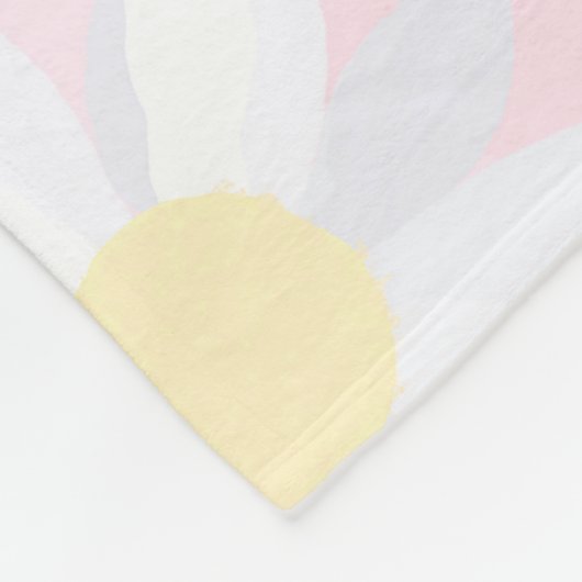 Weiße Daisy-Blume Rosa Bläschen Fleecedecke (Ecke)