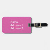 Weiße Daisy-Blume Rosa Gepäckanhänger (Vorderseite horizontal)