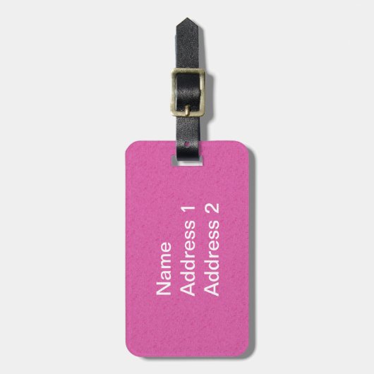 Weiße Daisy-Blume Rosa Gepäckanhänger (Vorderseite vertikal)