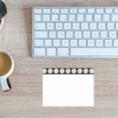 Weiße Daisy-Blumenmuster an der schwarzen Grenze Post-it Klebezettel