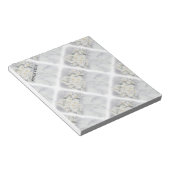 WEISSE DAISY BOUQUET KUNSTBARE NOTENPAD NOTIZBLOCK (angewinkelt)