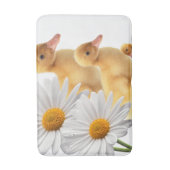 Weiße Daisy Chicks Badezimmer Badematte (Vorderseite Vertikal)