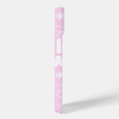 Weiße Daisy Doodles auf rosa Case-Mate iPhone Hülle (Rückseite / Rechts)