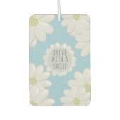 Weiße Daisy-Fahrt mit einem Lächelfusskühler Autolufterfrischer (Vorderseite)