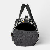 Weiße Daisy-Floral-Muster auf schwarz Duffle Bag (Rechts)
