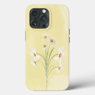 Weiße Daisy Gelbe Blumen-Wasserfarbe Case-Mate iPhone Hülle