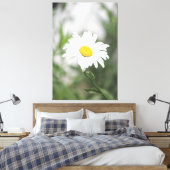 Weiße Daisy-Leinwand Leinwanddruck (Insitu (Schlafzimmer))