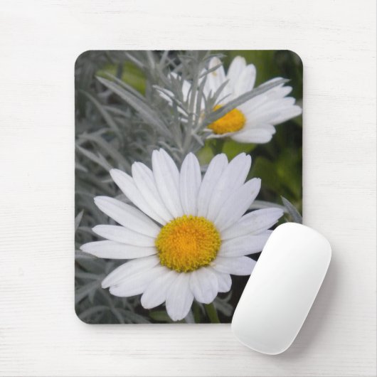 Weiße Daisy-Maus-Pad Mousepad (Mit Mouse)