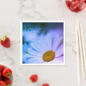 Weiße Daisy mit hellblau Serviette (Beispiel)