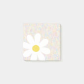 Weiße Daisy mit pastellfarbenen Punkten Post-it Klebezettel (Vorderseite)