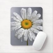 Weiße Daisy mit Regentropfen Mousepad (Mit Mouse)