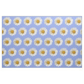 Weiße Daisy-Muster auf hellblauem Hintergrund Stoff (Fat Quarter (45,7 x 55,9 cm))