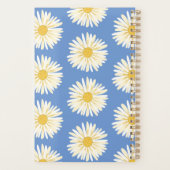 Weiße Daisy-Muster-Blume blühen floral CUSTOM Planer (Rückseite)