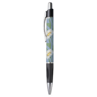 Weiße Daisy Schwarzer Stift