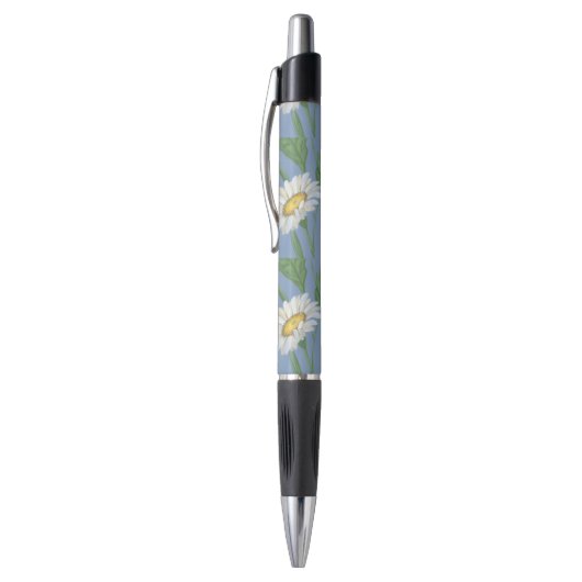Weiße Daisy Schwarzer Stift (Oberseite (Vertikal))