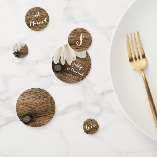 Weiße Daisy- und Braunwaldlandhochzeit Konfetti (Gruppe)