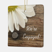 Weiße Daisy-Verlobung Keramikornament (Links)