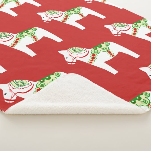 Weiße Dala PferdSherpa Decke Sherpadecke (3/4)