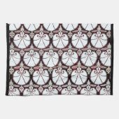 WEISSE DAMASK-KARNATIONEN HANDTUCH (Horizontal)