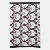 WEISSE DAMASK-KARNATIONEN HANDTUCH (Vertikal)